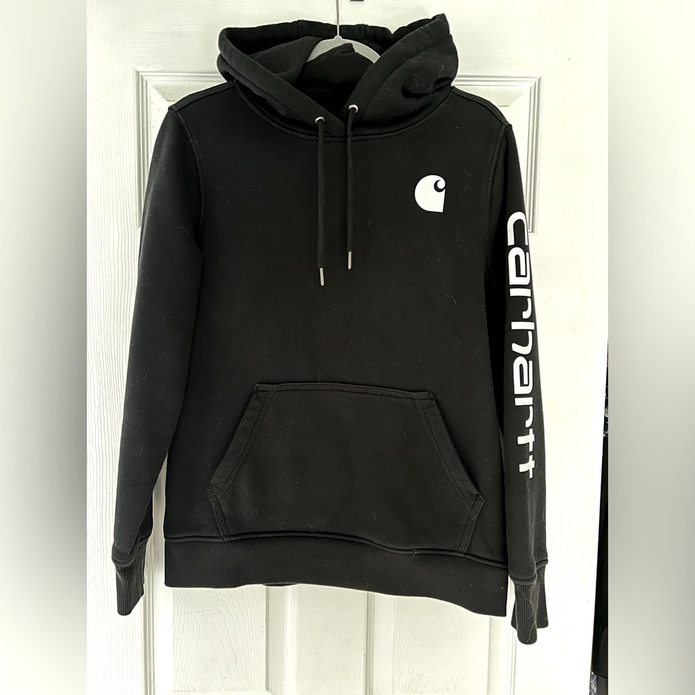 EUC Carhartt black hoodie, women’s medium